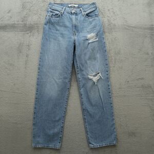 Levi's Jeans Women's Size 26 Blue '94 Baggy Straight Denim 31" Inseam Distressed